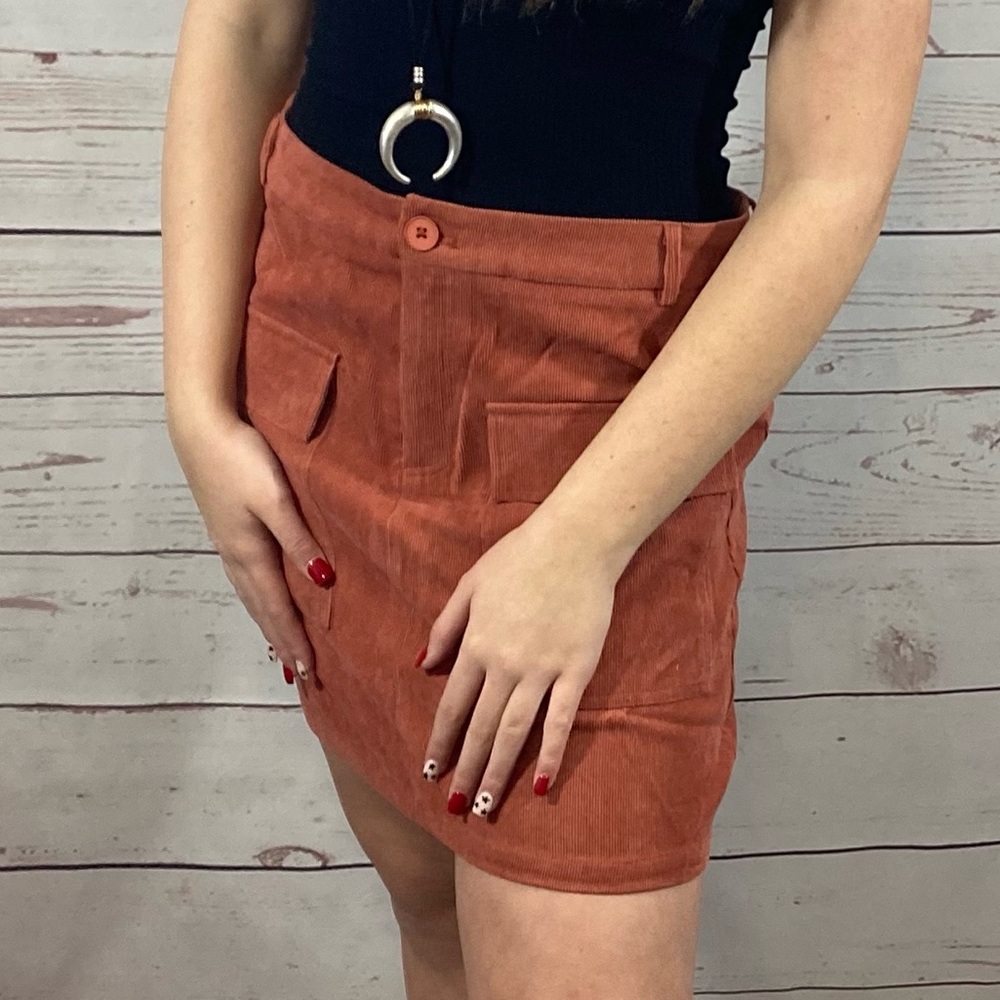 Corduroy Mini Skirt